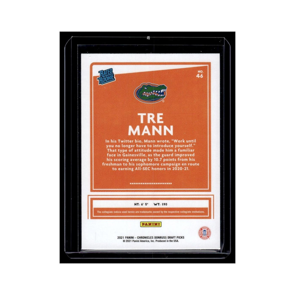 Tre Mann 2021 Donruss Draft Picks Rated Rookie #46 Basketball Card NM