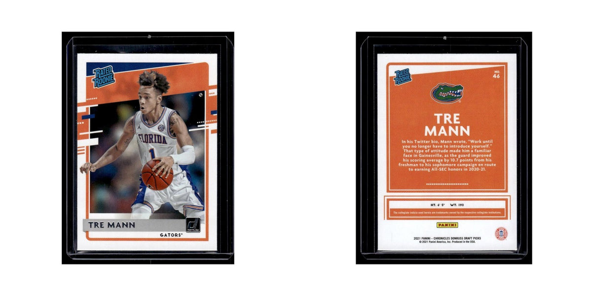Tre Mann 2021 Donruss Draft Picks Rated Rookie #46 Basketball Card NM