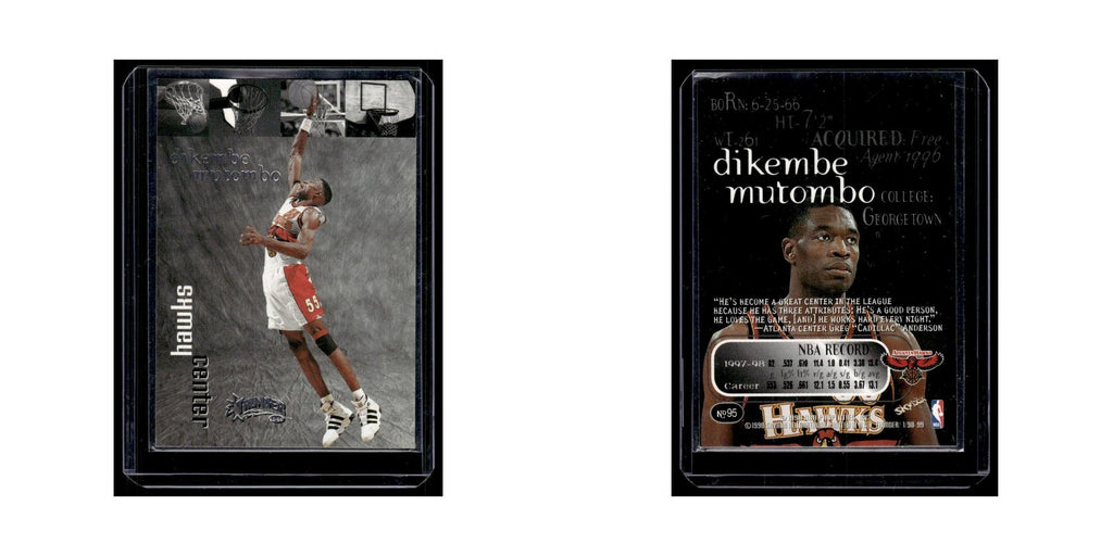 Dikemne Mutombo 1998 Skybox Thunder #95 Atlanta Hawks Basketball Card NM