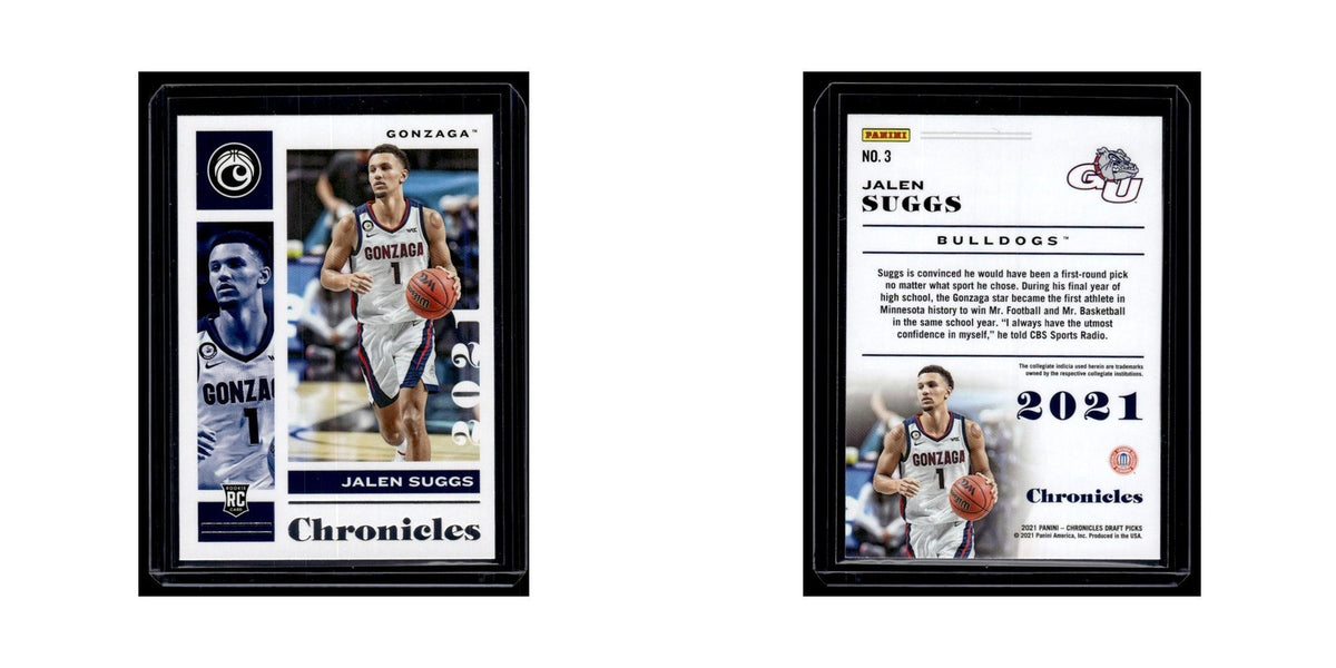 Jalen Suggs Rookie 2021 Panini Chronicles Draft Picks #3 Gonzaga Bulldogs NM