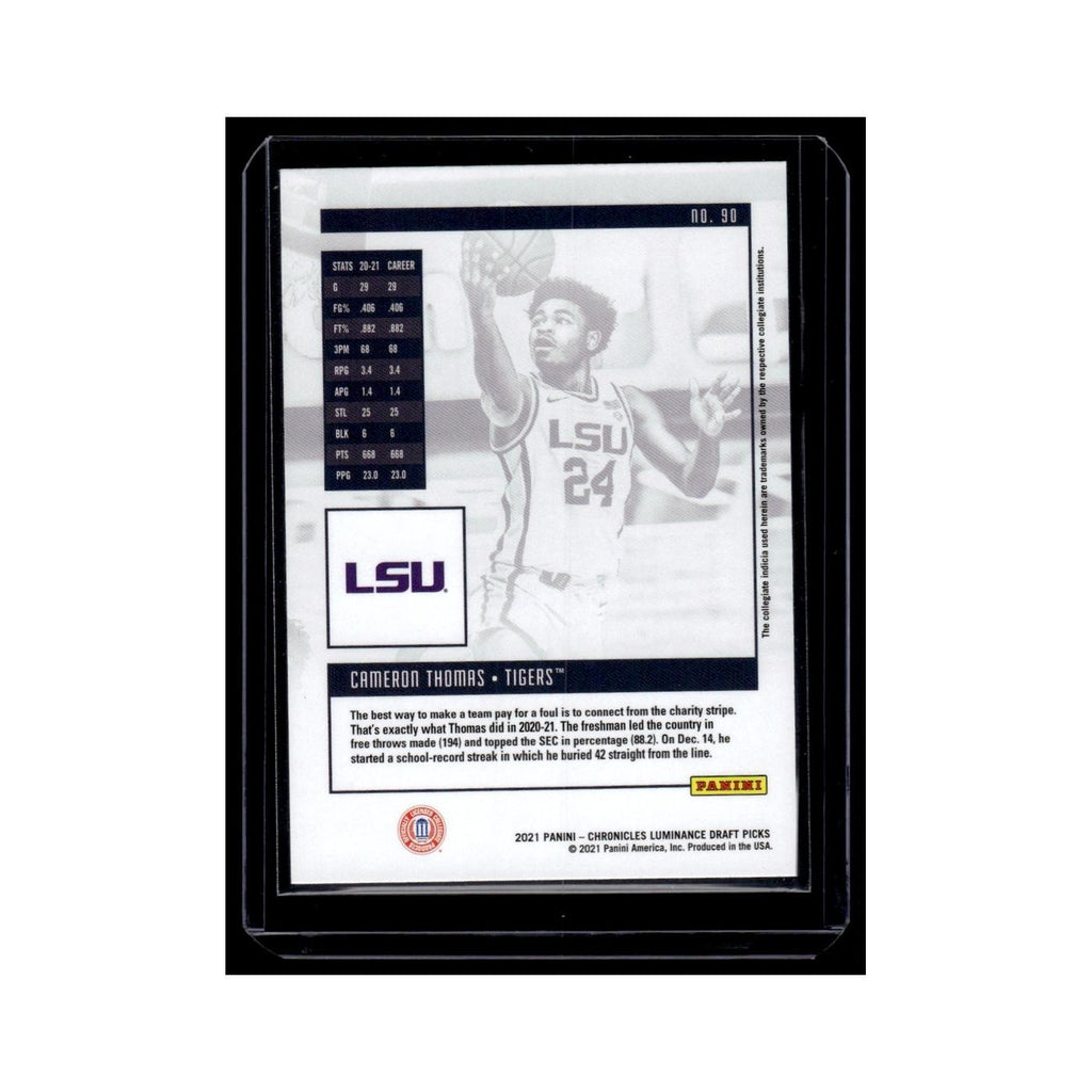 Cameron Thomas Rookie 2021 Panini Chronicles Luminance Draft Picks #90 NM