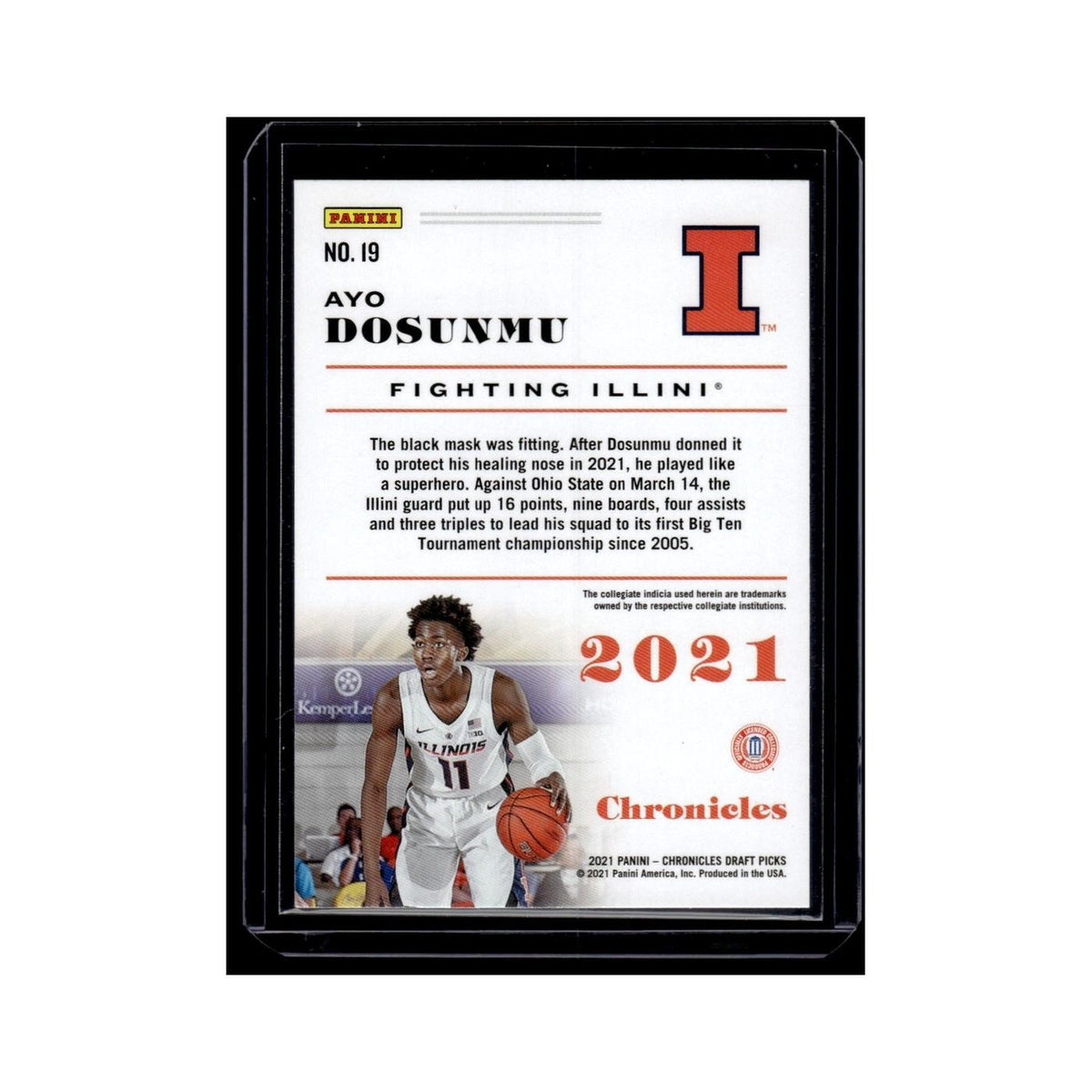 Ayo Dosunmu Rookie 2021 Panini Chronicles Draft Picks #19 NM