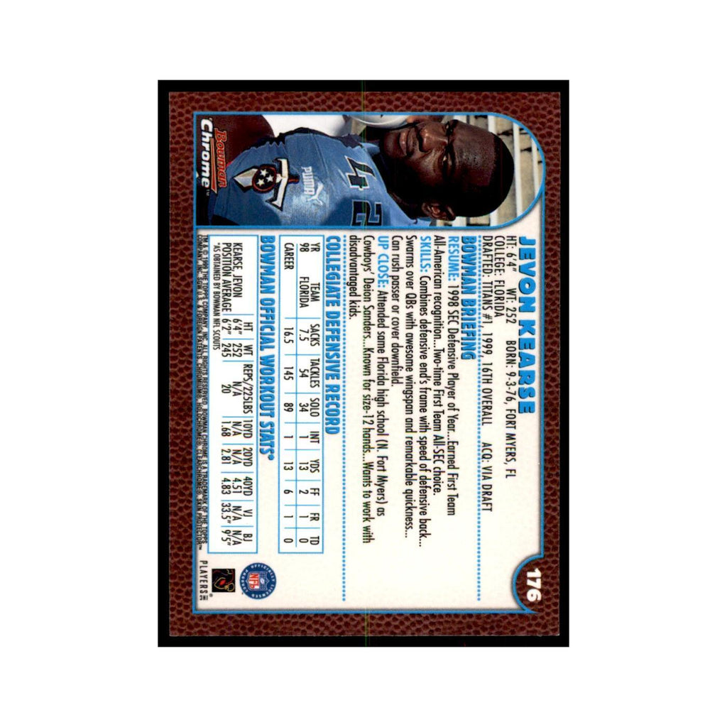 1999 Bowman Chrome Jevon Kearse RC Football Cards #176