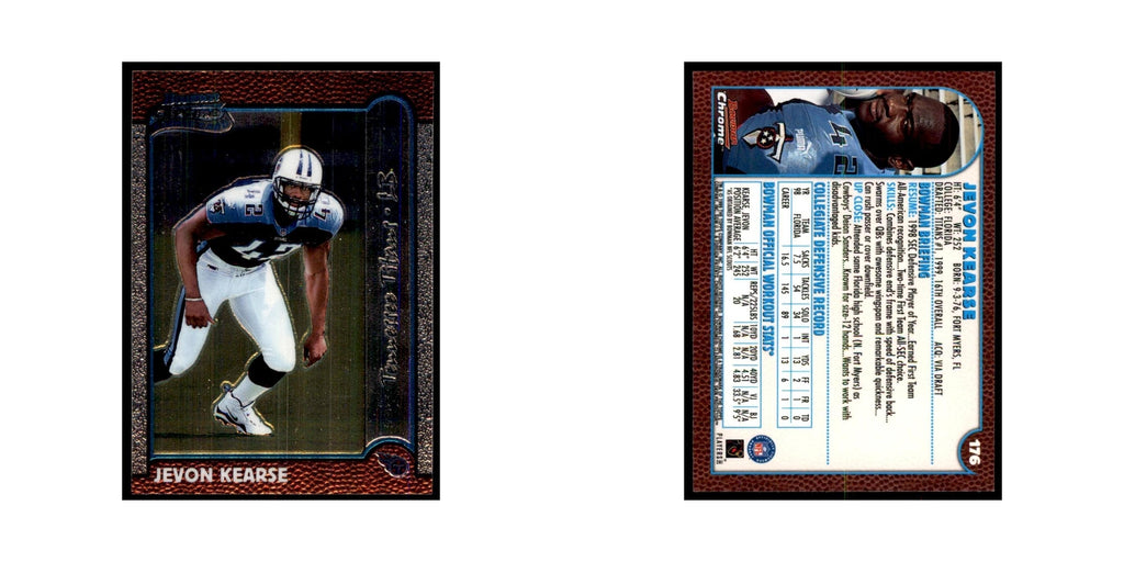 1999 Bowman Chrome Jevon Kearse RC Football Cards #176