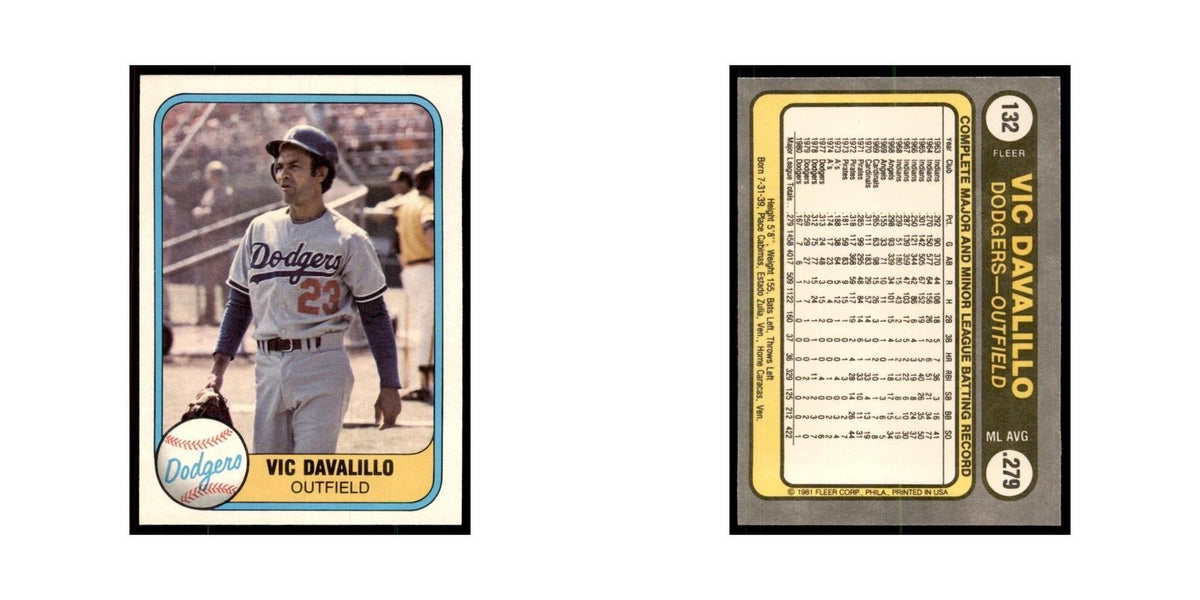 1981 Fleer Vic Davalillo Baseball Cards #132