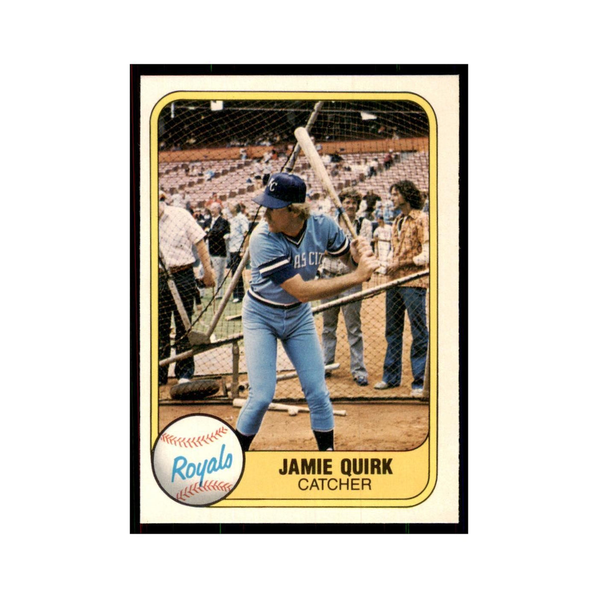 1981 Fleer Jamie Quirk Baseball Cards #50