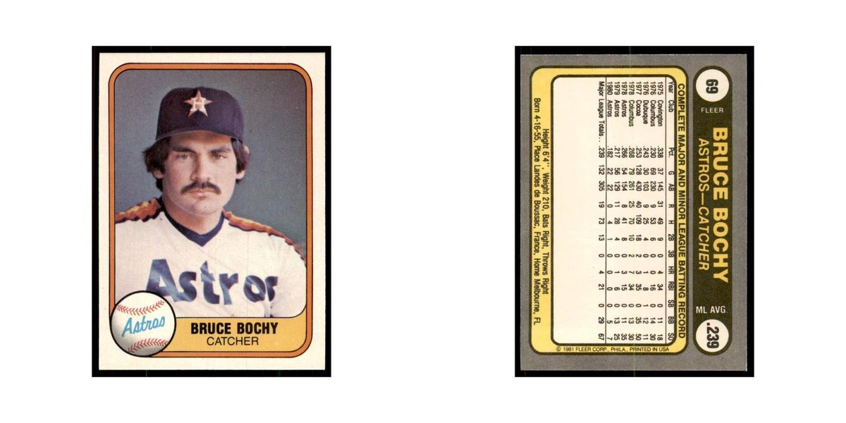 1981 Fleer Bruce Bochy Baseball Cards #69
