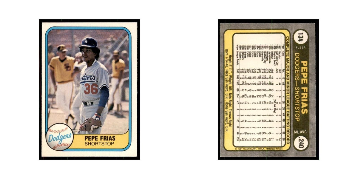 1981 Fleer Pepe Frias Baseball Cards #134