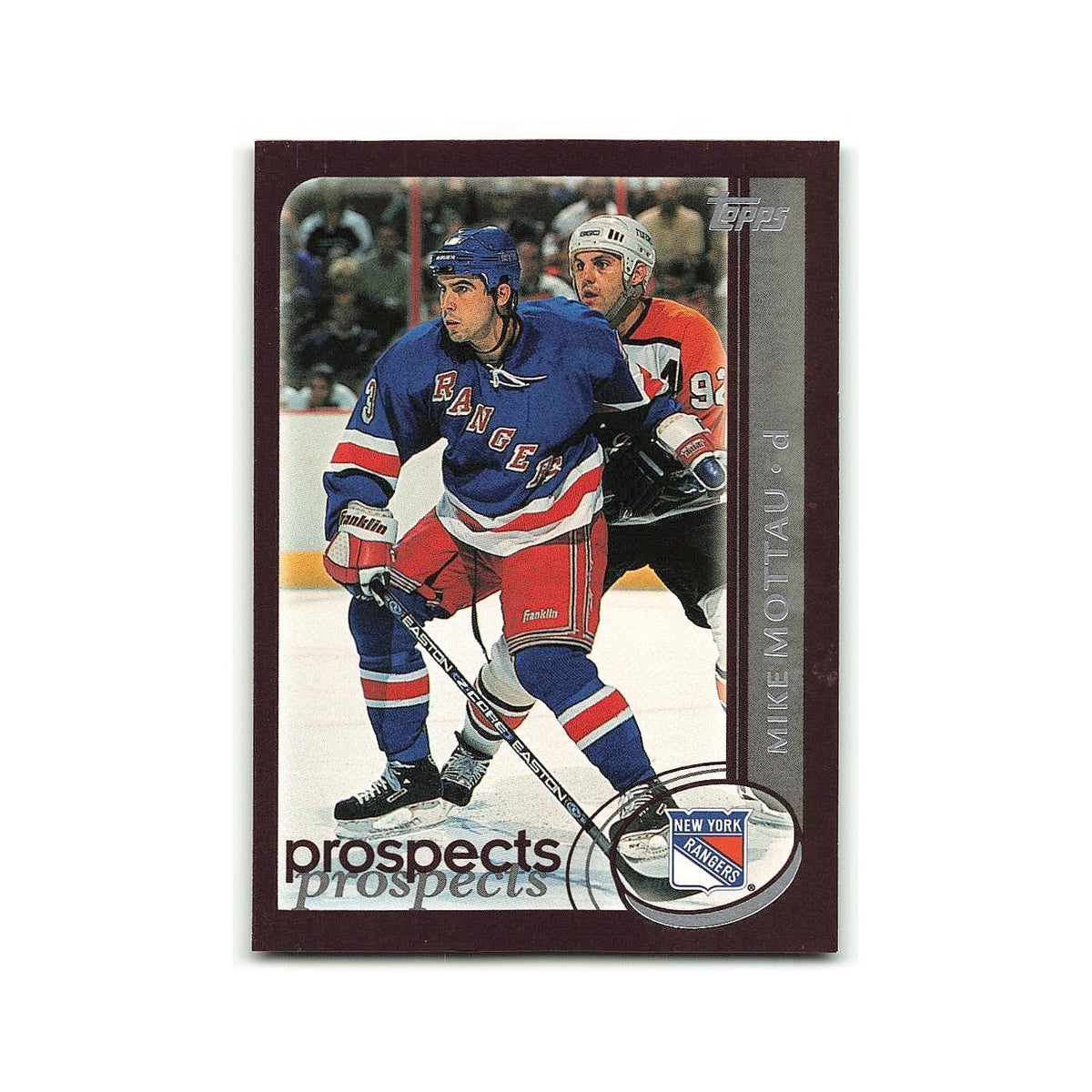 Mike Mottau 2002 Topps #276 New York Rangers Hockey Card NM