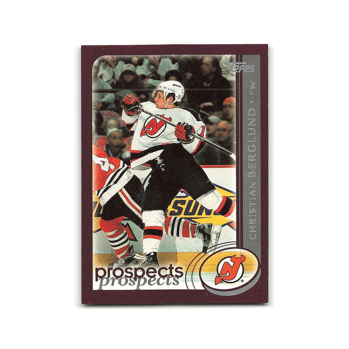 Christian Berglund 2002 Topps #282 New Jersey Devils Hockey Card NM