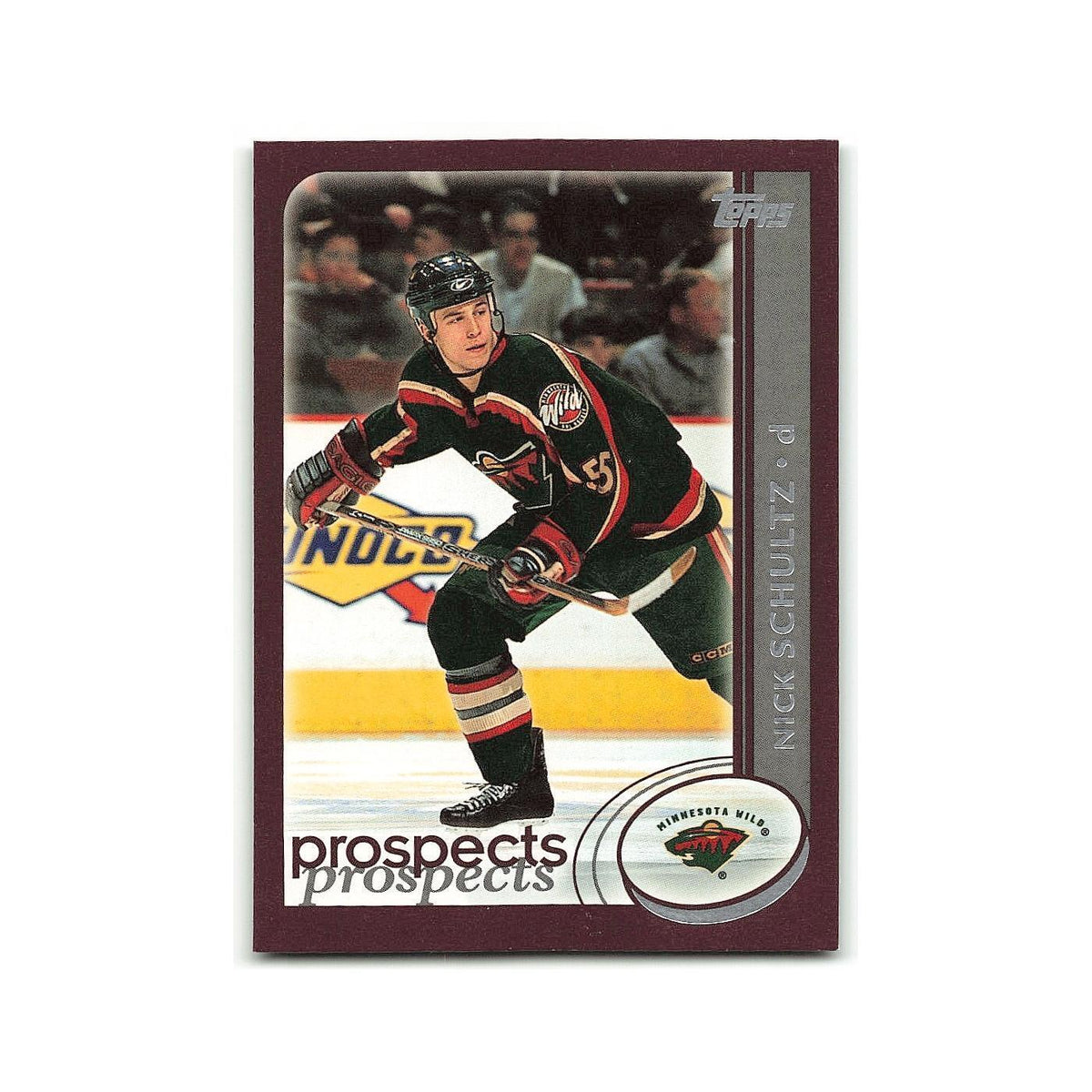 Nick Schultz 2002 Topps #293 Minnesota Wild Hockey Card NM