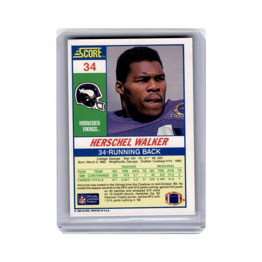 Herschel Walker 1990 Score #34 Minnesota Vikings Football Card NM