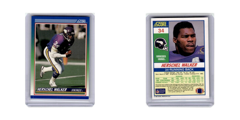 Herschel Walker 1990 Score #34 Minnesota Vikings Football Card NM