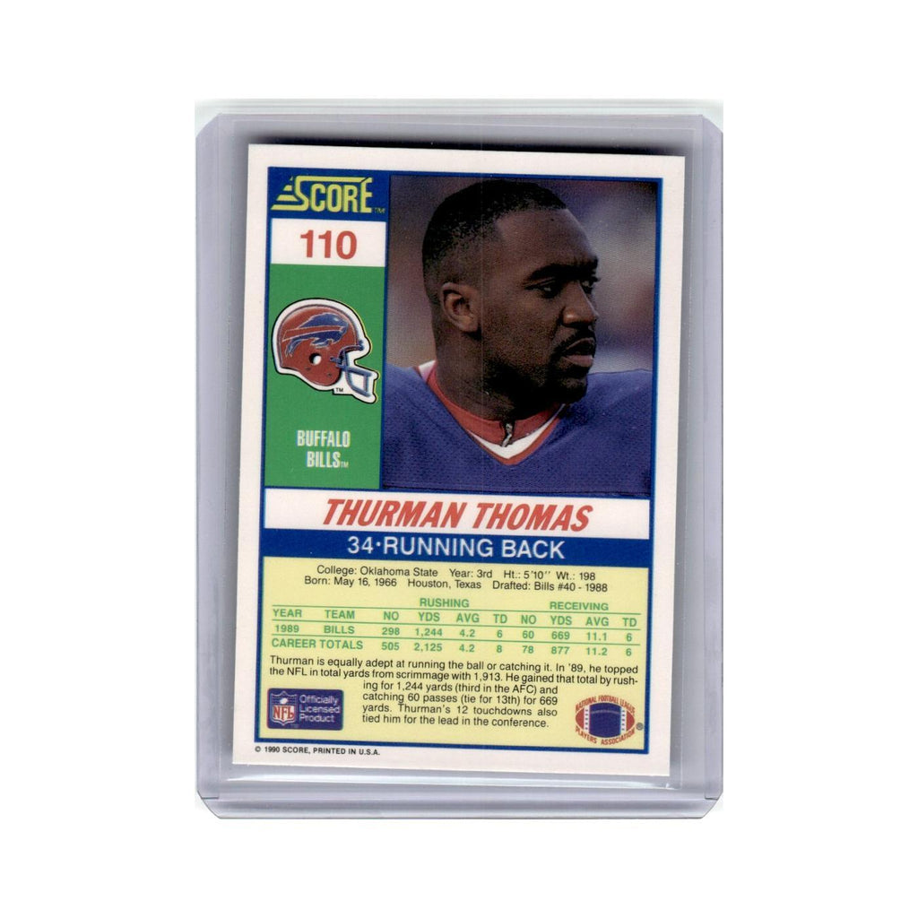 Thurman Thomas 1990 Score #110 Buffalo Bills Football Card NM