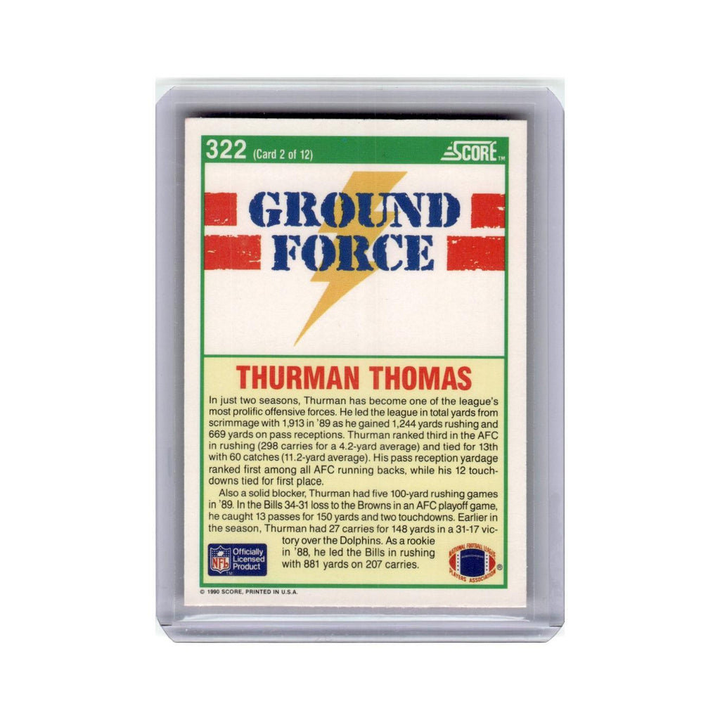 Thurman Thomas 1990 Score #322 Buffalo Bills Football Card NM