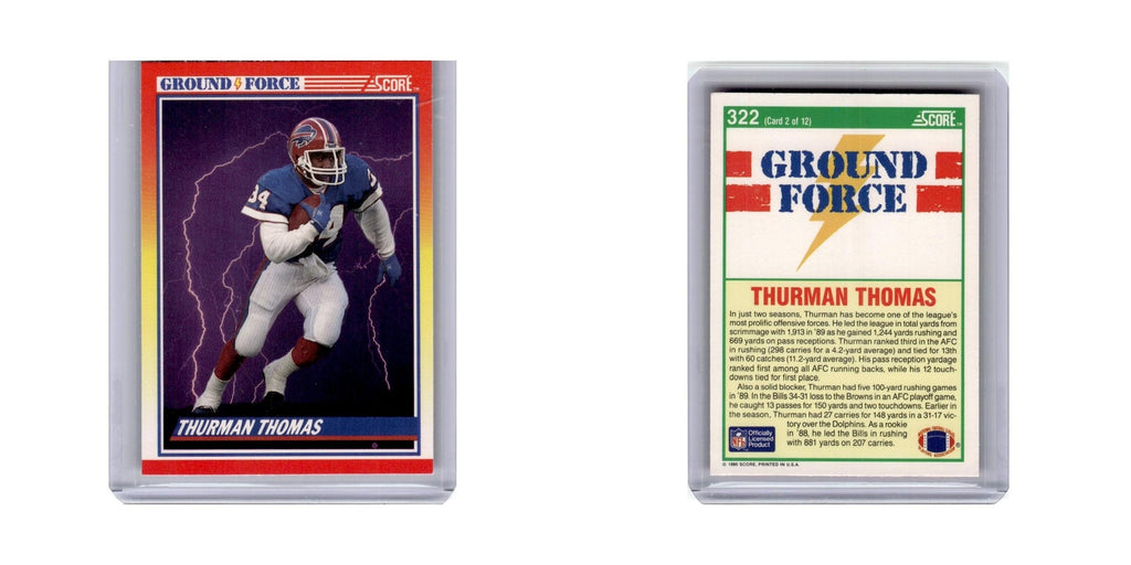 Thurman Thomas 1990 Score #322 Buffalo Bills Football Card NM