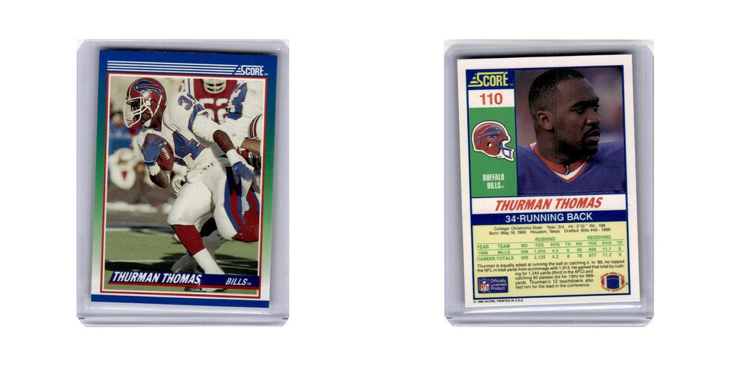 Thurman Thomas 1990 Score #110 Buffalo Bills Football Card NM