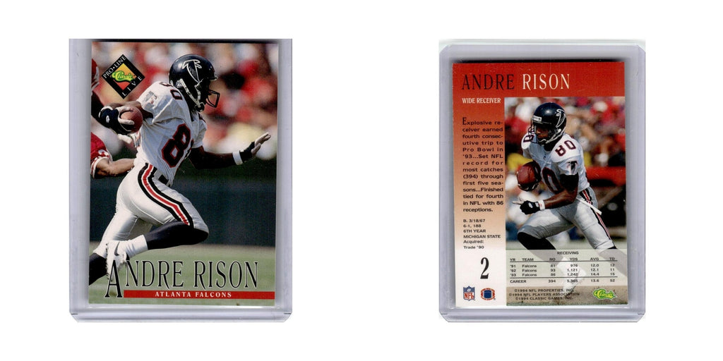 Andre Rison 1994 Pro Line Live #2 Atlanta Falcons Football Card NM