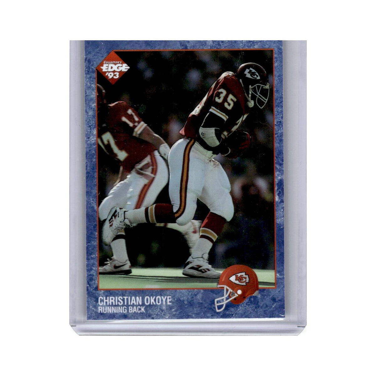 Christian Okoye 1993 Collector's Edge #108 Kansas City Chiefs Football Card NM
