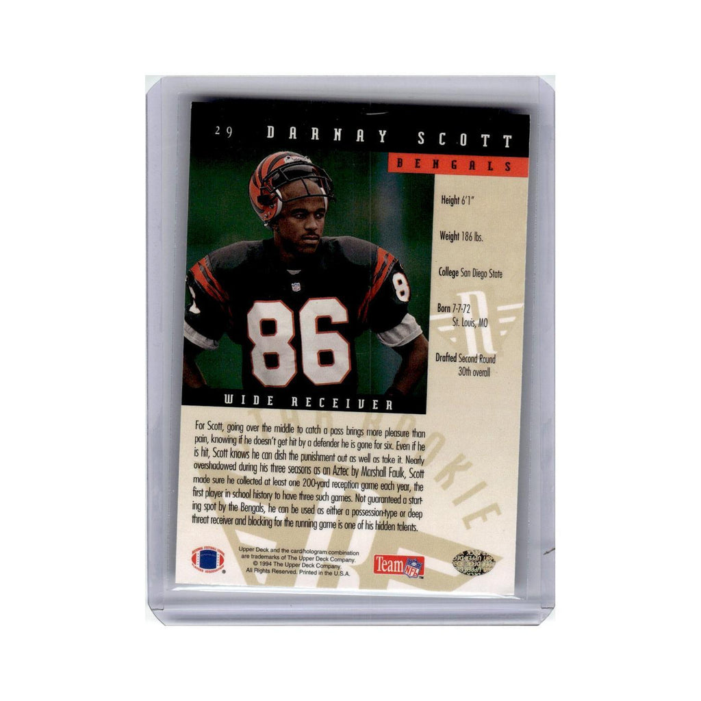 Darnay Scott 1994 Upper Deck #29 Cincinnati Bengals Football Card NM