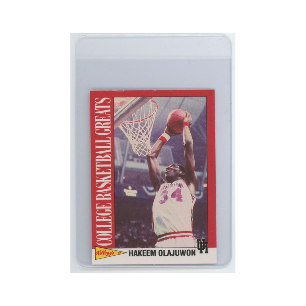 Hakeem Olajuwon 1992 Kellogg's #11 University of Houston Basketball Card NM
