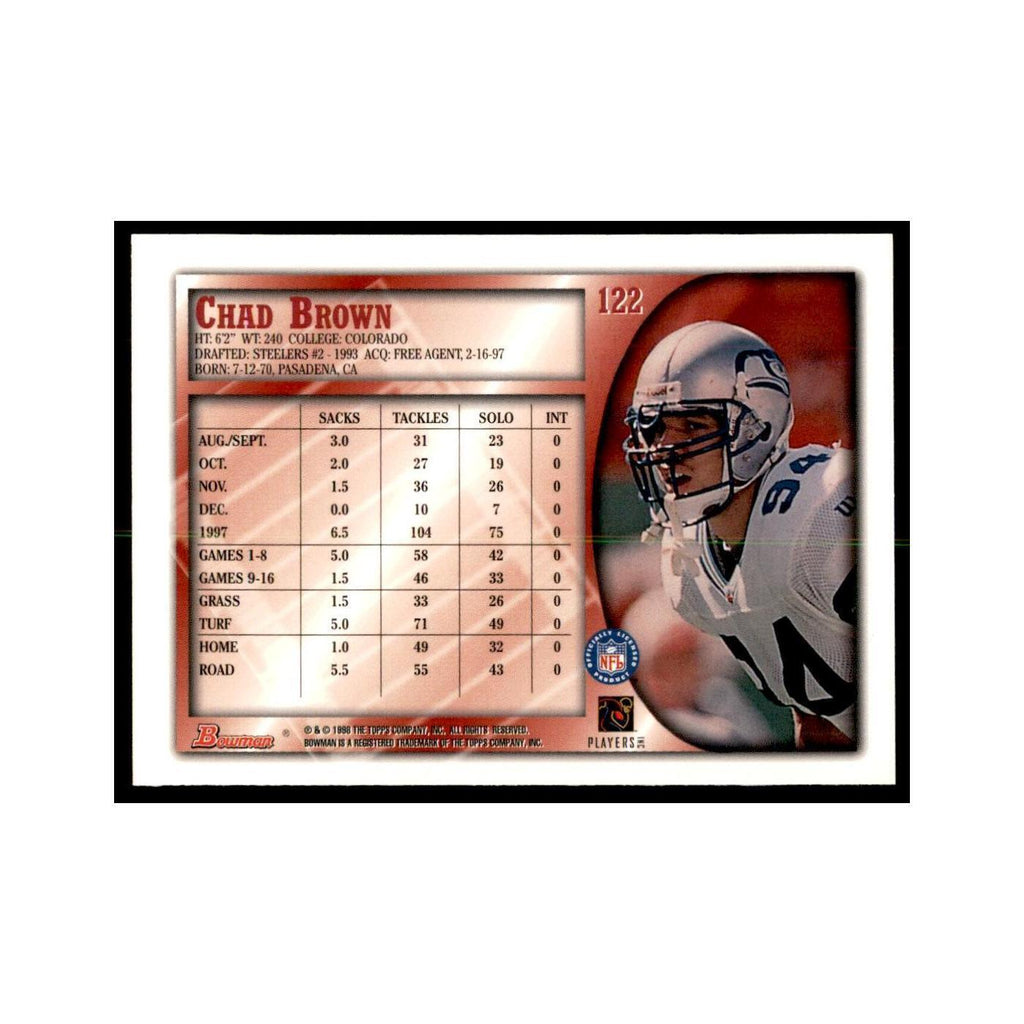 1998 Bowman Chad Brown Football Cards #122