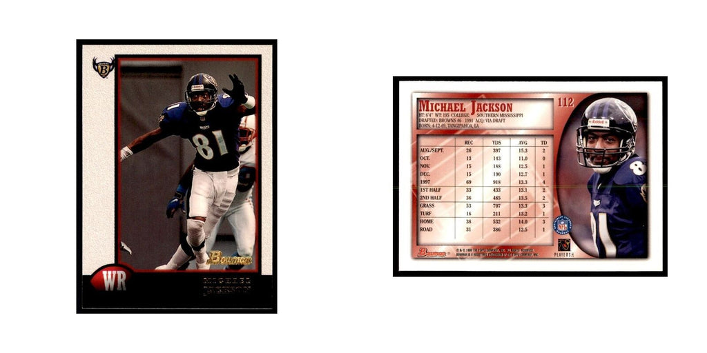 1998 Bowman Michael Jackson Football Cards #112