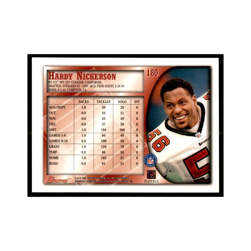 1998 Bowman Hardy Nickerson Football Cards #180