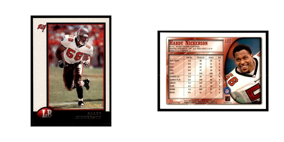 1998 Bowman Hardy Nickerson Football Cards #180