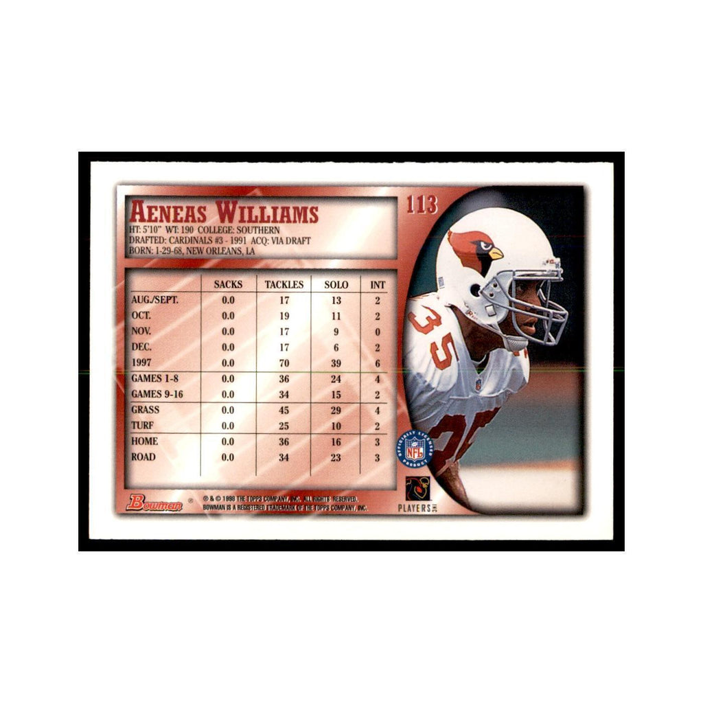 1998 Bowman Aeneas Williams Football Cards #113