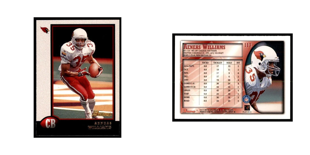 1998 Bowman Aeneas Williams Football Cards #113