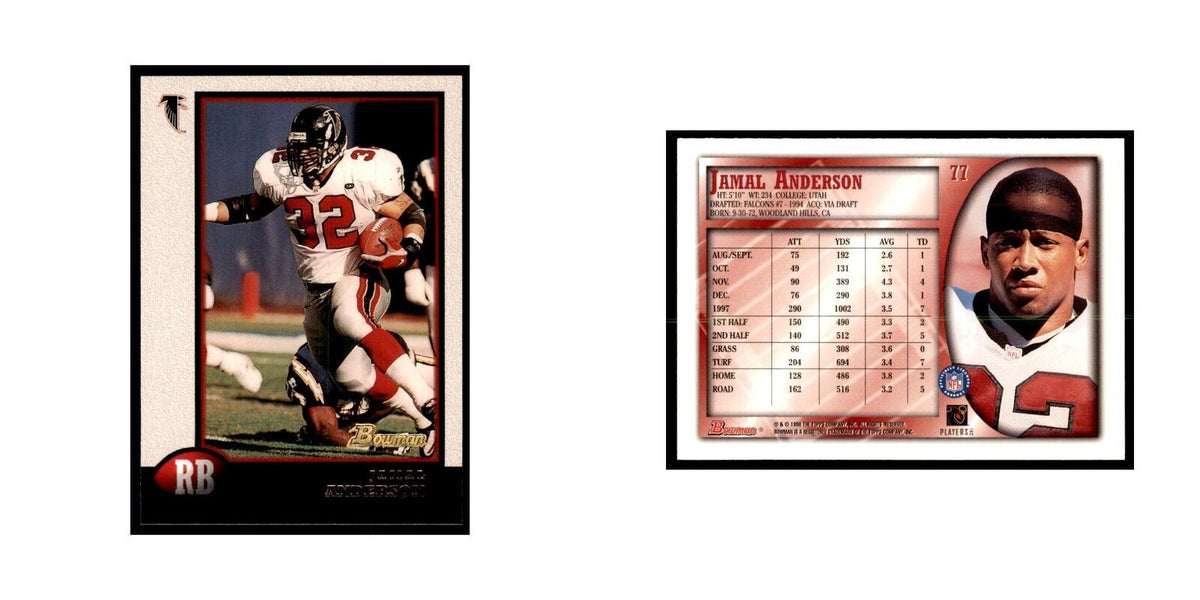 1998 Bowman Jamal Anderson Football Cards #77