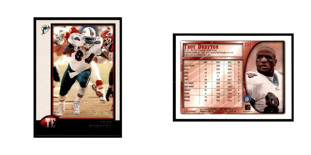1998 Bowman Troy Drayton Football Cards #159