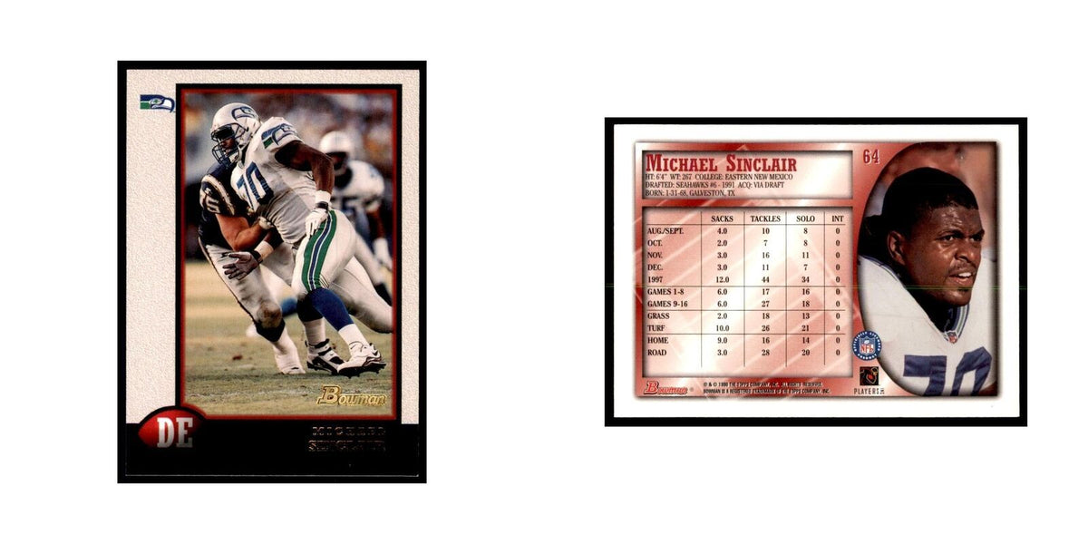 1998 Bowman Michael Sinclair Football Cards #64