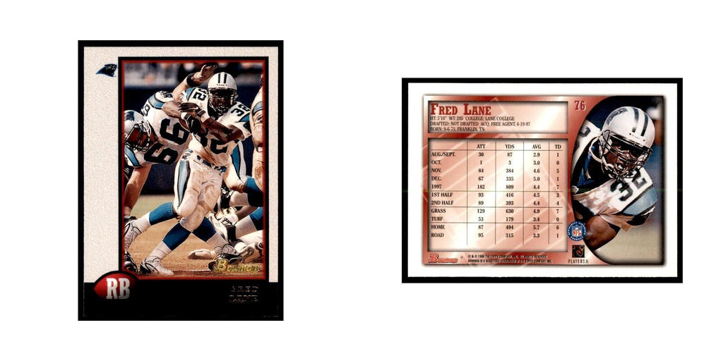 1998 Bowman Fred Lane Football Cards #76