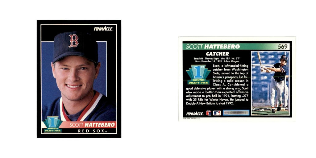 1992 Pinnacle Scott Hatteberg Baseball Cards #569