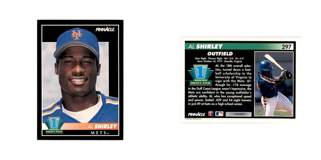 1992 Pinnacle Al Shirley Baseball Cards #297
