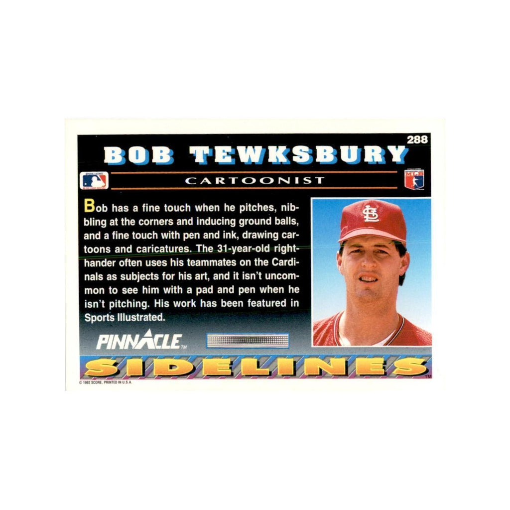 1992 Pinnacle Bob Tewksbury Baseball Cards #288