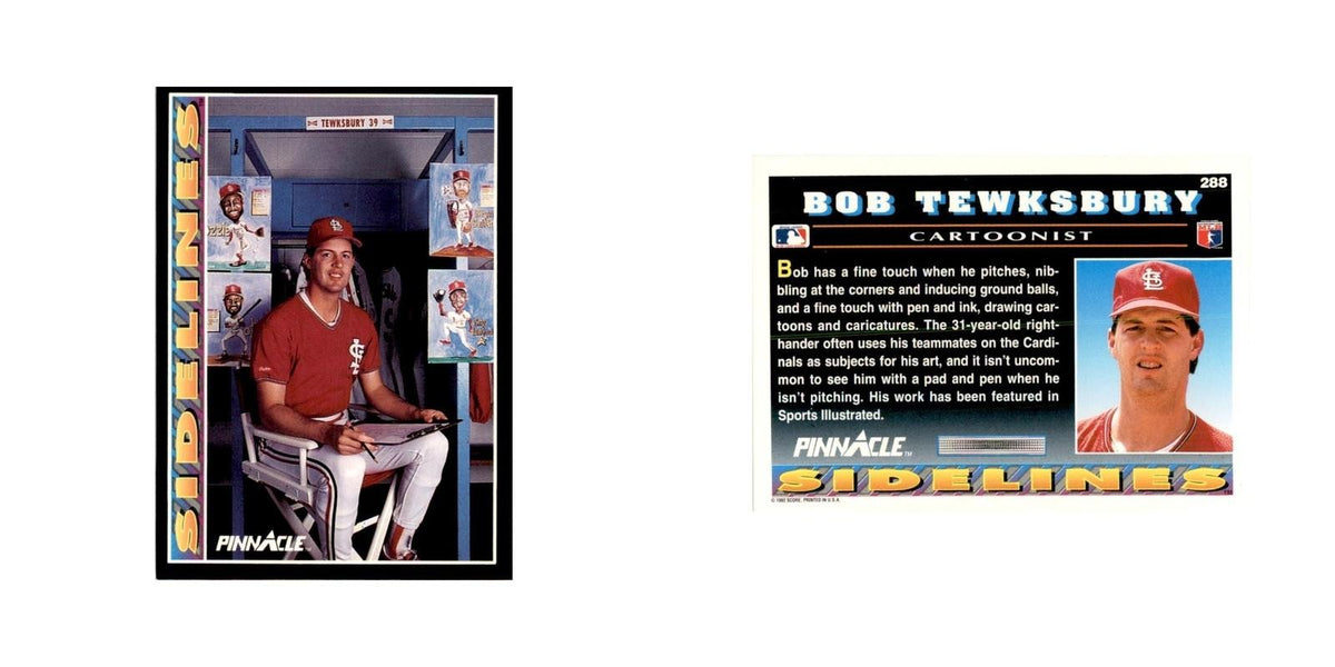 1992 Pinnacle Bob Tewksbury Baseball Cards #288
