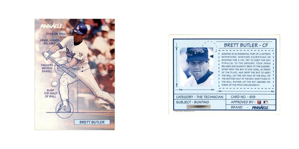 1992 Pinnacle Brett Butler Baseball Cards #619