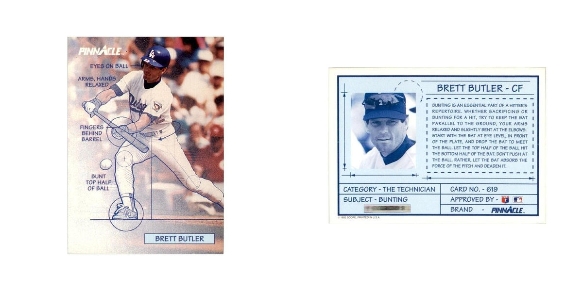 1992 Pinnacle Brett Butler Baseball Cards #619