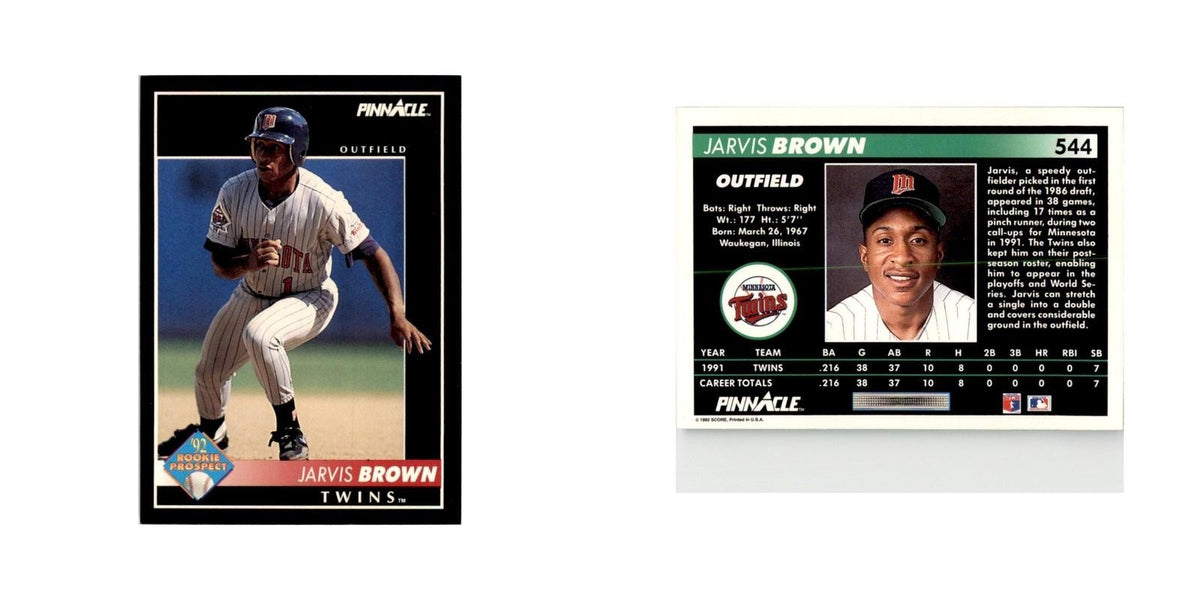 1992 Pinnacle Jarvis Brown Baseball Cards #544