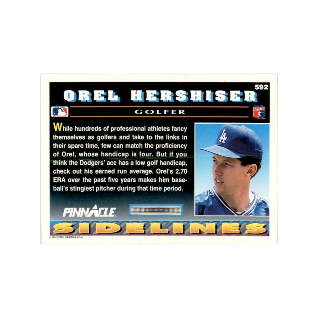 1992 Pinnacle Orel Hershiser Baseball Cards #592