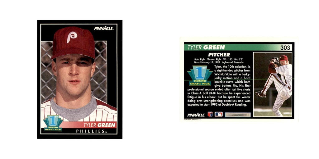 1992 Pinnacle Tyler Green Baseball Cards #303