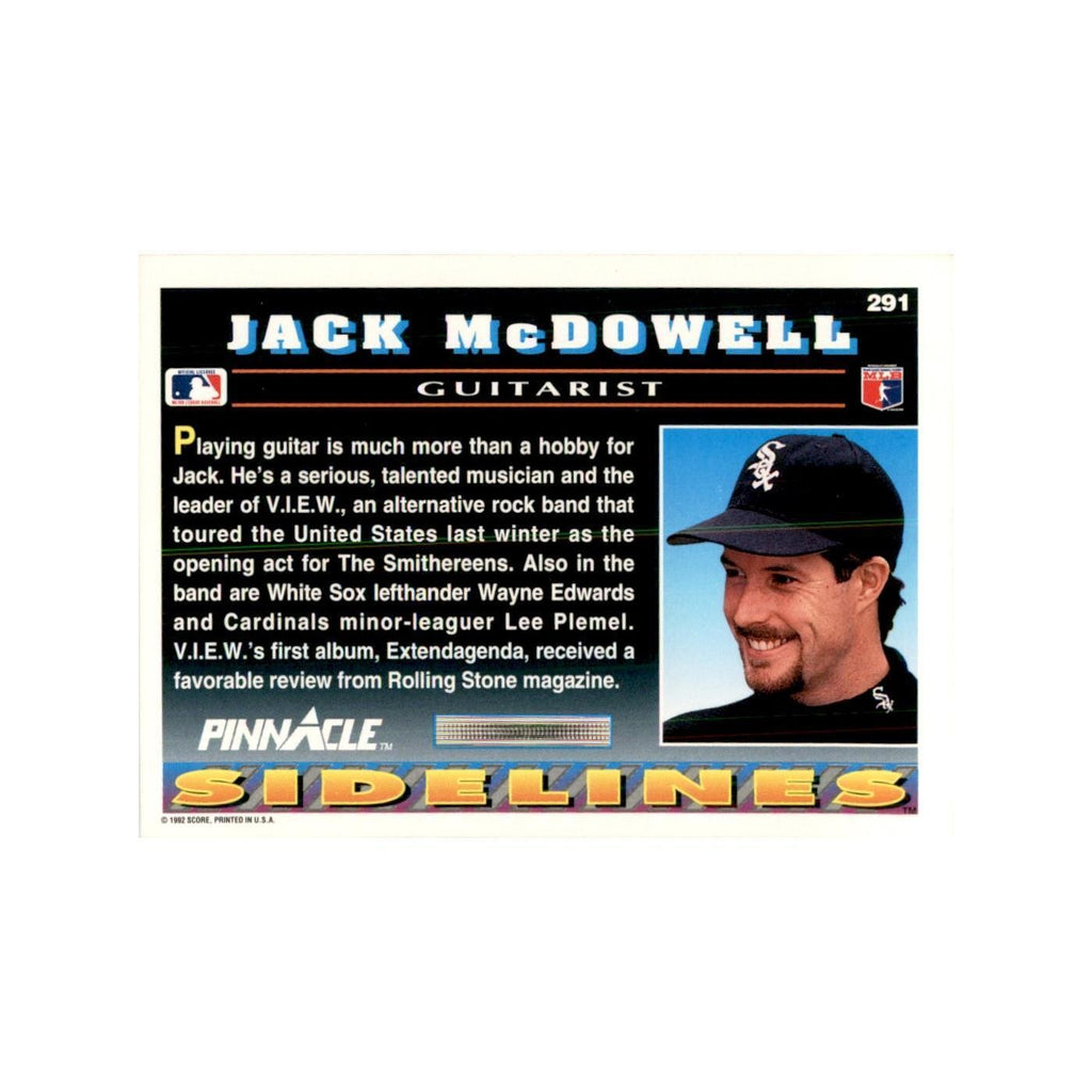 1992 Pinnacle Jack McDowell Baseball Cards #291