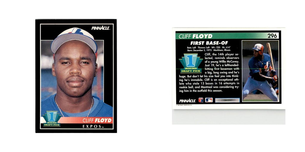 1992 Pinnacle Cliff Floyd Baseball Cards #296