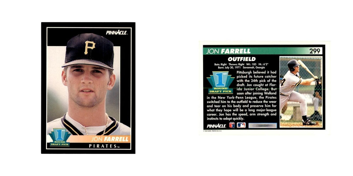 1992 Pinnacle Jon Farrell Baseball Cards #299