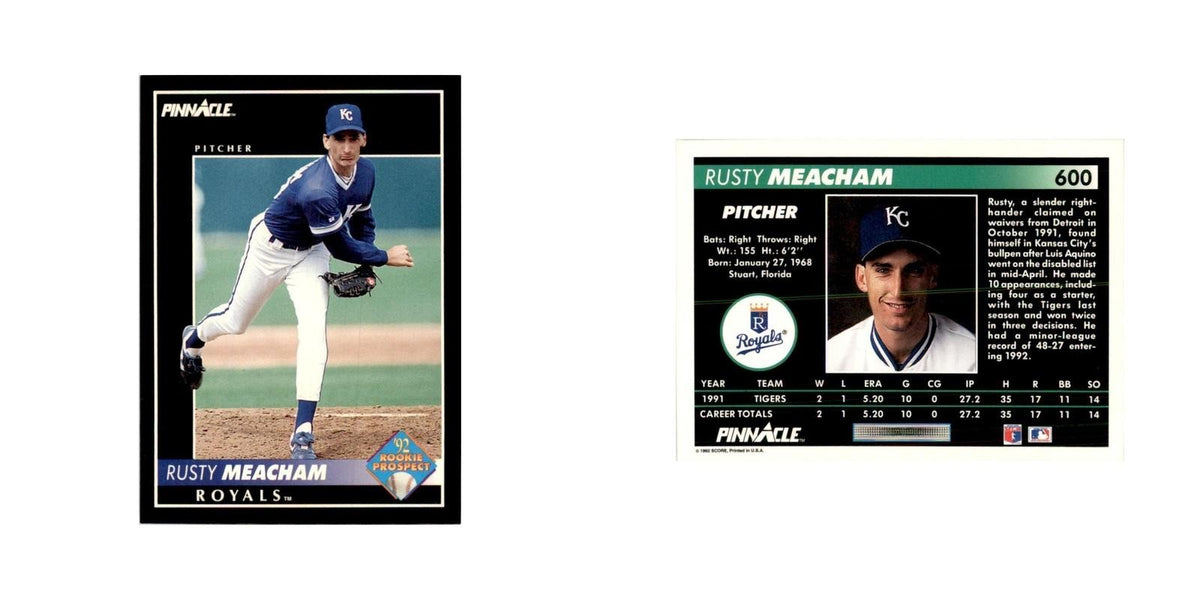 1992 Pinnacle Rusty Meacham Baseball Cards #600
