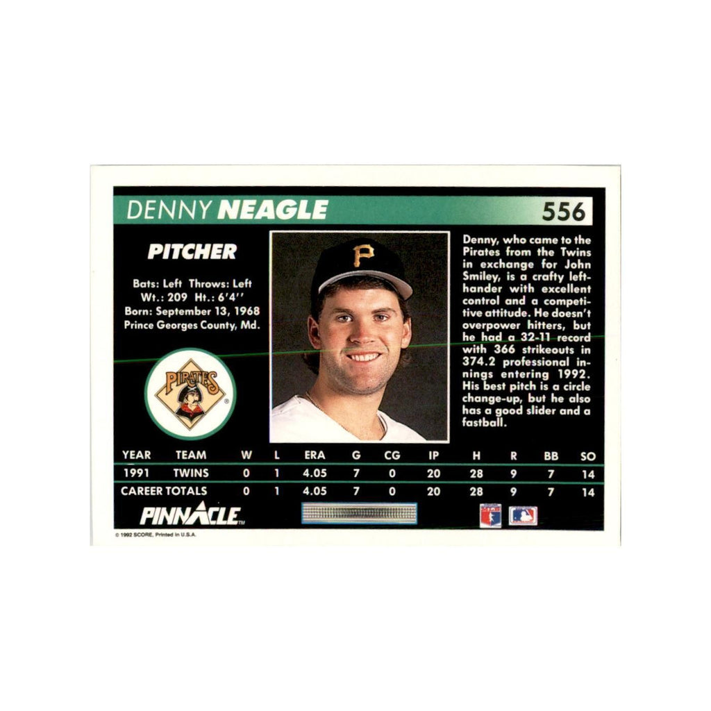 1992 Pinnacle Denny Neagle Baseball Cards #556
