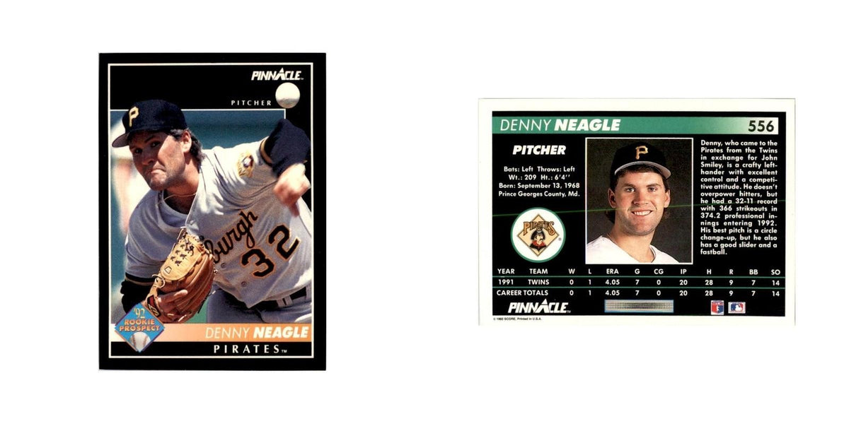 1992 Pinnacle Denny Neagle Baseball Cards #556